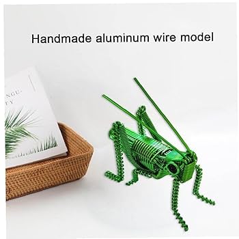 Amazon.co.jp: Vepoty バッタ 置物 装飾品 金属 バッタ 彫刻